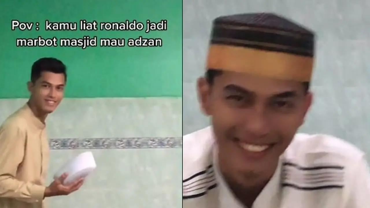Viral Marbot Masjid Mirip Cristiano Ronaldo, Netizen Gagal Fokus