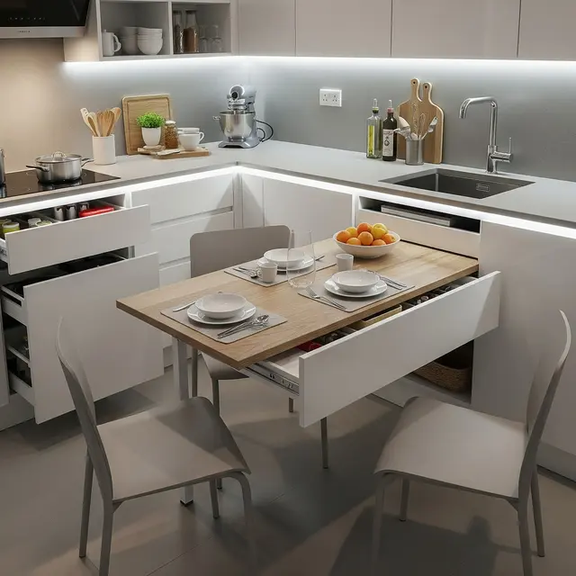 9 Model Dapur Banyak Laci dan Ruangan Tersembunyi di Lahan Terbatas, Solusi Rumah Mungil