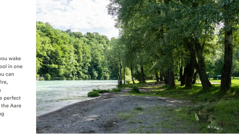 Penampakan Sungai Aare. Sungai ini adalah tempat wisata di Bern, namun lokasinya memang rawan.