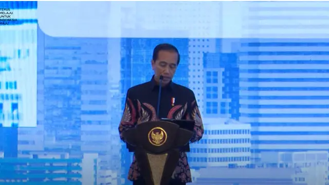 Presiden Joko Widodo (Jokowi) dalam pidatonya acara MUNAS REIX VII 2023, yang disiarkan secara daring pada Rabu (9/8/2023).