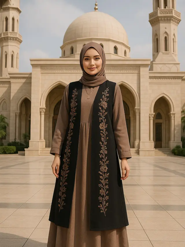 Outer Tanpa Lengan untuk Gamis, Inspirasi Tampil Stylis