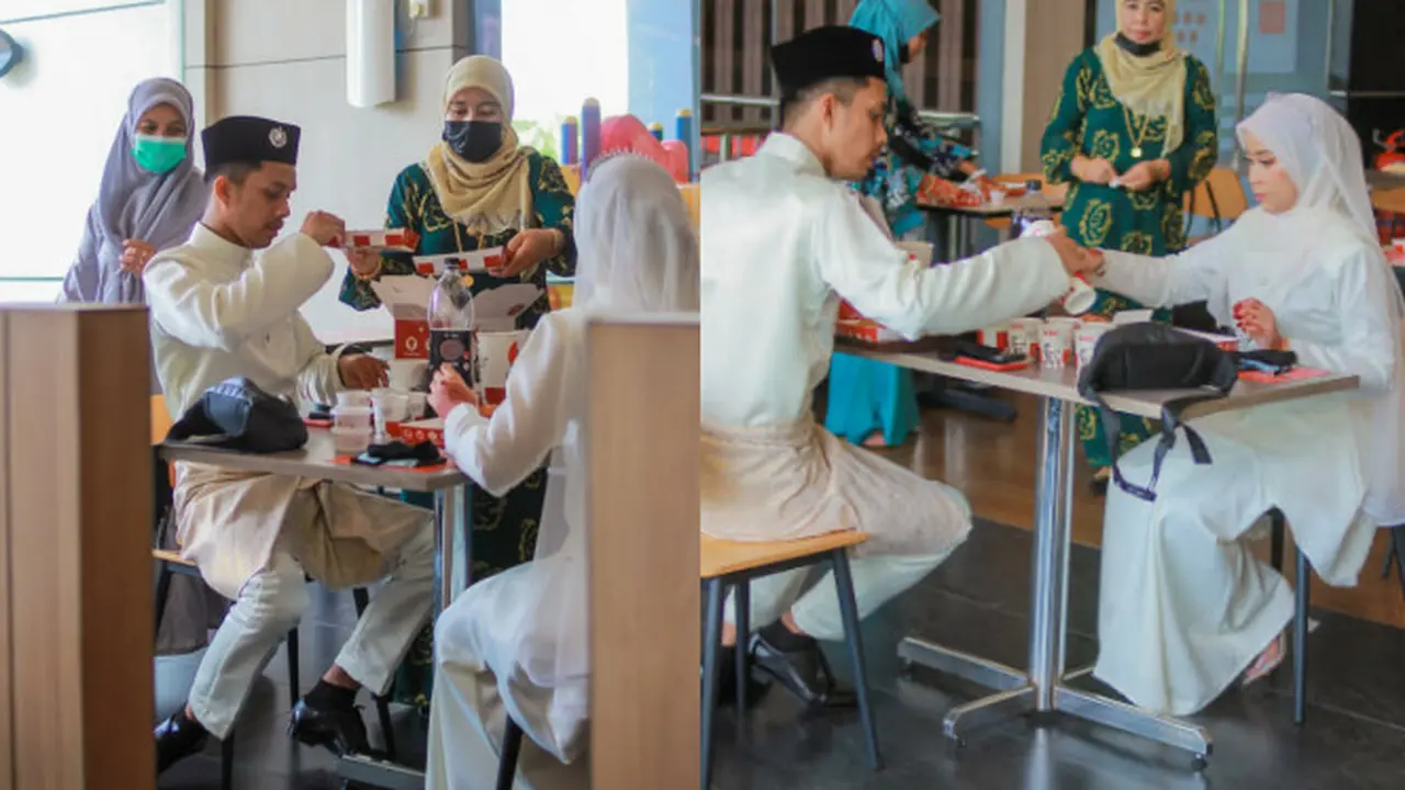 Pasangan Ini Pilih Resepsi Pernikahan di Restoran Cepat Saji, Kisahnya Unik