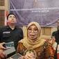 Koordinator Divisi Pencegahan dan Partisipasi Masyarakat Bawaslu Jawa Barat, Nuryamah saat menghadiri launching pemetaan titik kerawanan Pilkada, di Hotel Savero, Depok. (Liputan6.com/Dicky Agung Prihanto)