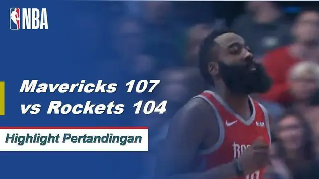 Cuplikan Pertandingan NBA : Mavericks 107 vs Rockets 104