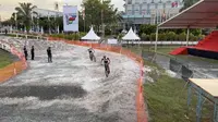 Sirkuit SG 1973 tempat digelarnya UCI MTB Eliminator World Cup. (Ade Yusuf Satria/Bola.com)