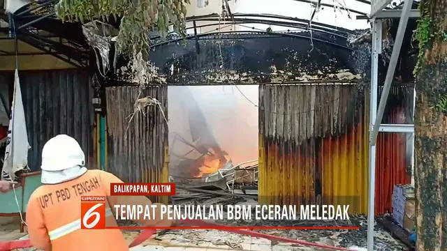 Kios BBM di Balikpapan Meledak Saat Pemilik Isi Ulang Sambil Merokok