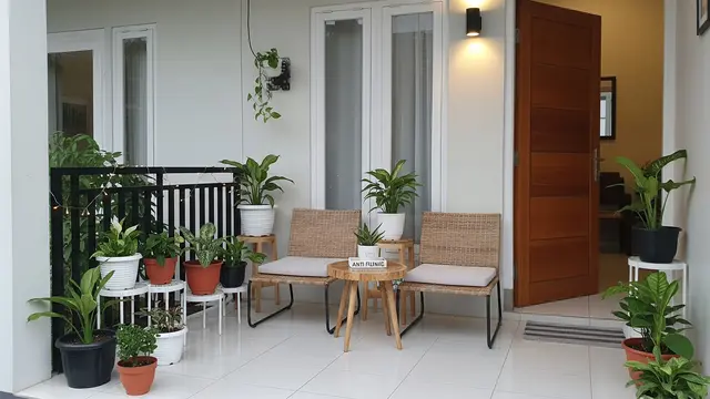 Cara Menata Teras Depan Rumah Sempit agar Terlihat Luas dan Rapi Tanpa Renovasi Besar/ Ilustrasi AI