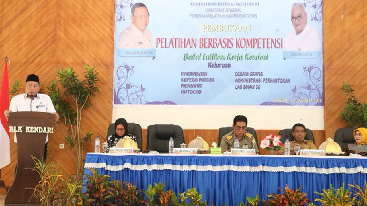 Kemnaker Gelar Pelatihan Berbasis Kompetensi di Kendari