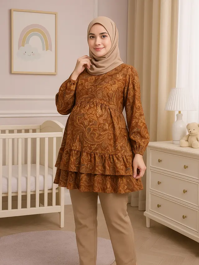Model Tunik Batik Ibu Hamil
