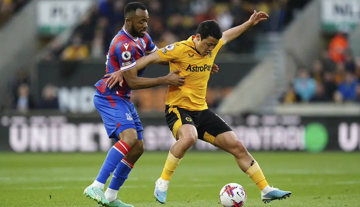 <p>Tuan rumah Wolverhampton Wanderers sukses membukukan kemenangan 2-0 atas tamunya, Crystal Palace. (Nick Potts/PA via AP)</p>