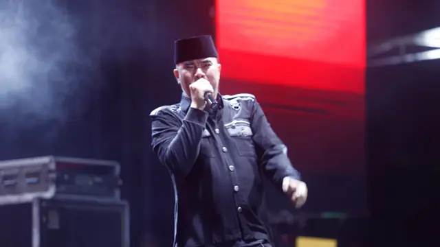 Ahmad Dhani di Synchronize Fest 2022.