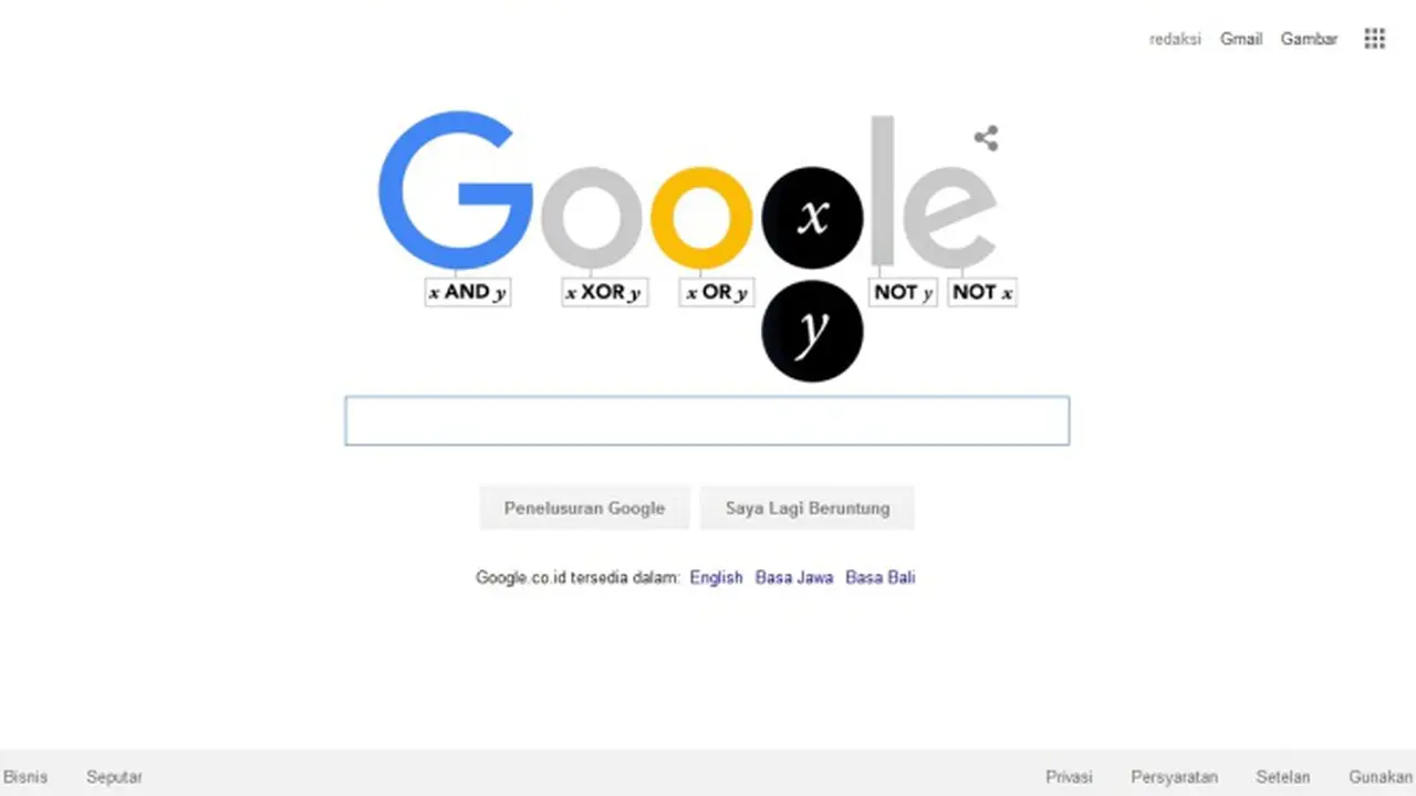 Google Doodle Edisi George Boole