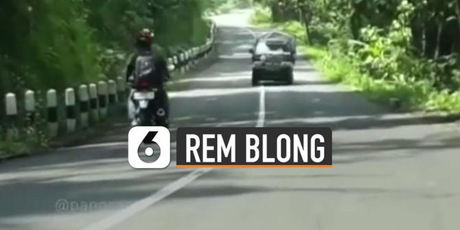 VIDEO: Ngeri, Mobil Pick Up Berjalan Mundur Akibat Rem Blong