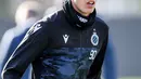 Gelandang Club Brugge, Charles De Ketelaere saat mengikuti sesi latihan tim di Brugge, Rabu (19/2/2020).  Club Brugge akan bertanding melawan wakil Inggris, Manchester United pada leg pertama babak 32 besar Liga Europa di Jan Breydel Stadion. (AFP Photo/Belga/Bruno Fahy)