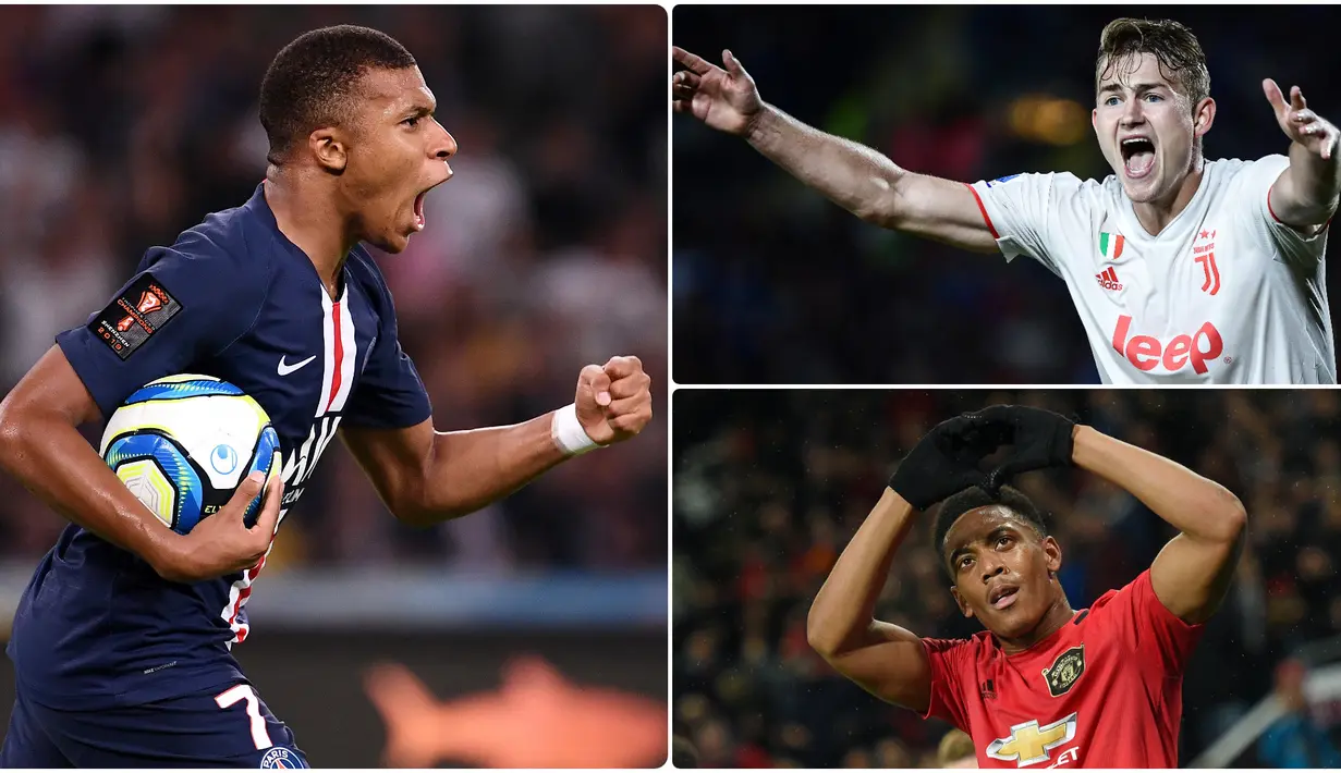 Dunia sepak bola tak pernah berhenti melahirkan pemain muda berbakat. Kylian Mbappe merupakan satu di antara pesepak bola muda yang memiliki banderol selangit. Berikut 5 pesepak bola muda yang pernah berstatus dengan nilai transfer termahal di dunia. (kolase foto AFP)