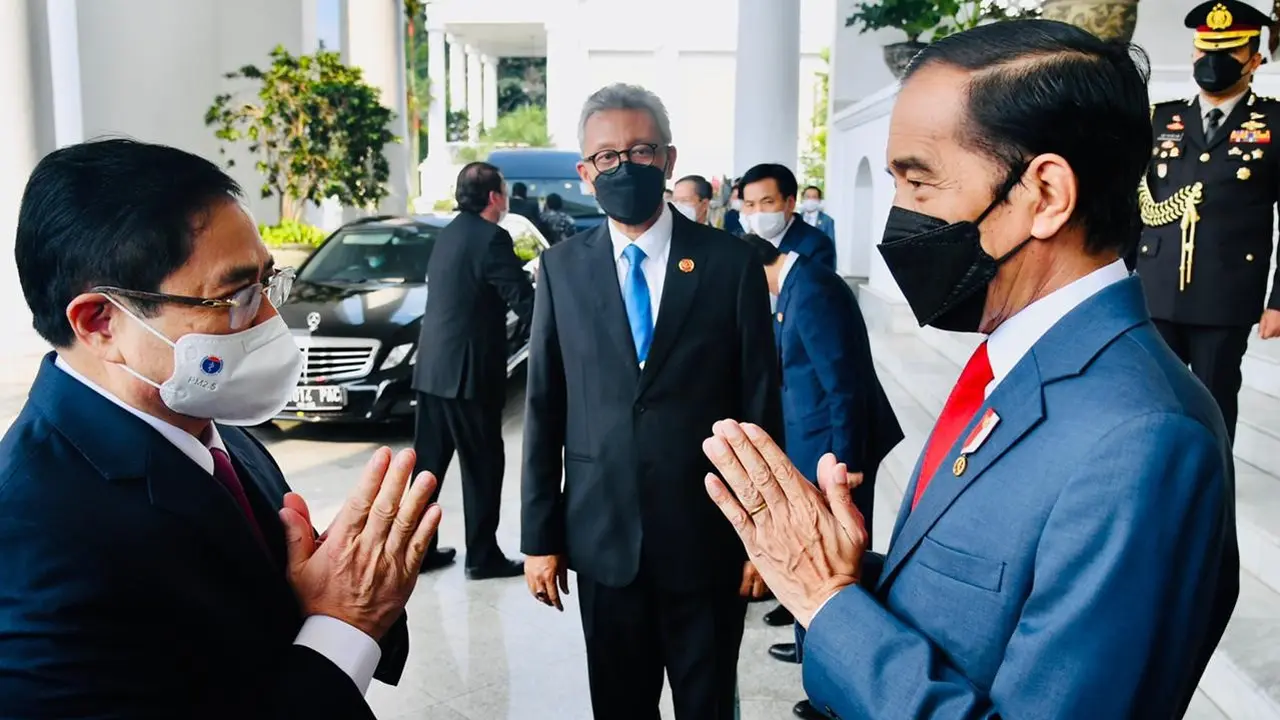 Presiden Jokowi dan Perdana Menteri Vietnam Phạm Minh Chính di Istana Kepresidenan Bogor