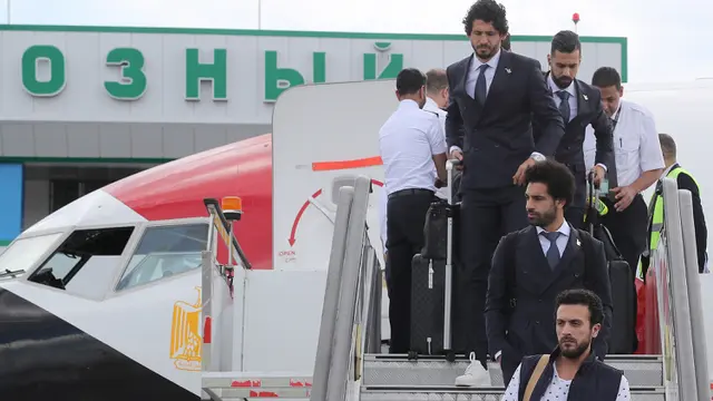 FOTO: Mohamed Salah Tiba di Rusia, Mesir Siap Buat Kejutan