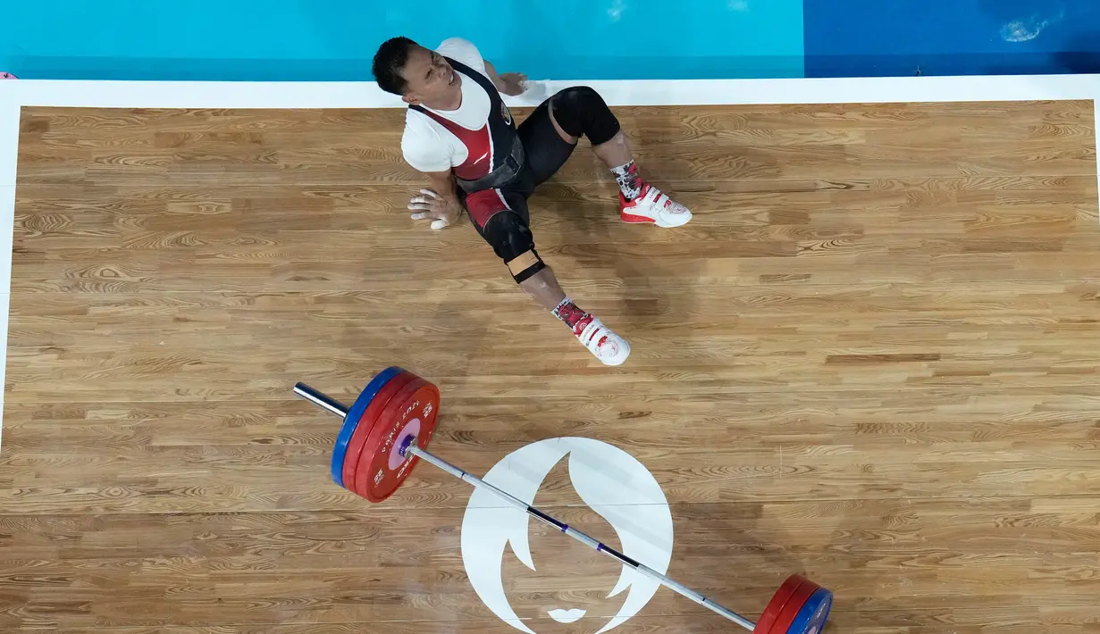 Sebelumnya, Eko selalu membawa pulang medali dari Olimpiade Beijing (perunggu), London (perunggu), Rio (perak), dan Tokyo (perak). (AP Photo/Dita Alangkara,Pool)