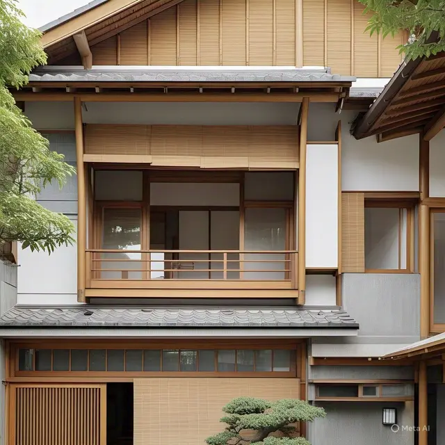 Rumah Tingkat dengan Taman Zen