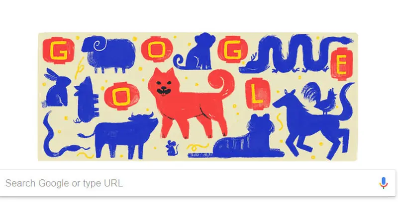 Google Doodle Imlek 2018