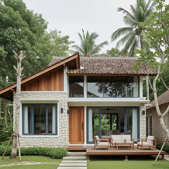 9 Desain Rumah Sederhana tapi Mewah Menggunakan Batu Alam, Tampilan Elegan
