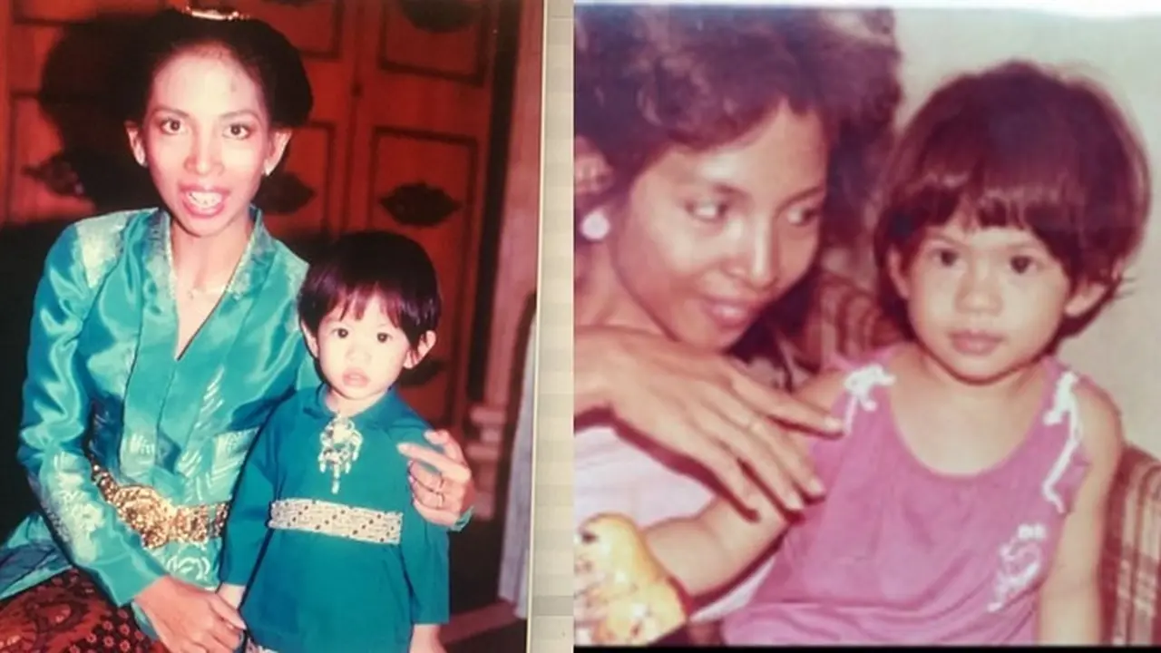6 Foto Jadul Dian Sastrowardoyo Saat Masa Kecil Bersama Sang Ibu