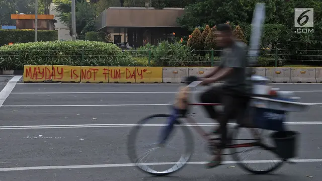 Aksi Peringatan May Day Sisakan Jejak Vandalisme