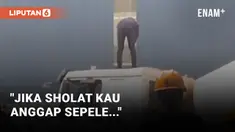 Pria Ini Tuai Pujian Karena Sholat di Atas Truk