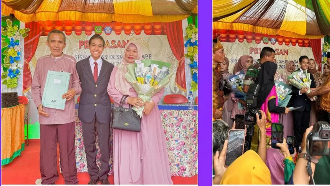 Eby Rizta DA5 pulang kampung hadiri perpisahan SMP (Foto: instagram da5_ebyrizta14)