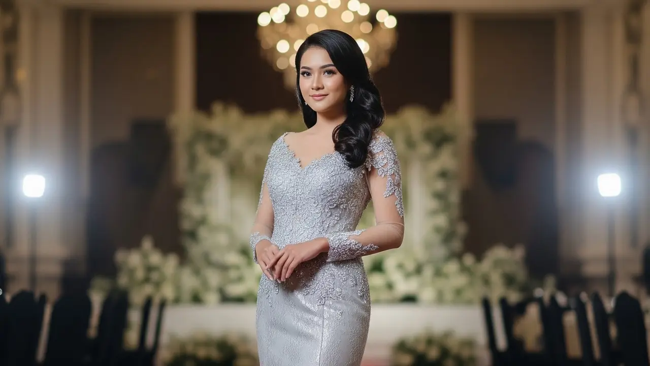 Baju Bridesmaid Non Hijab ala Selebriti (Gemini AI)
