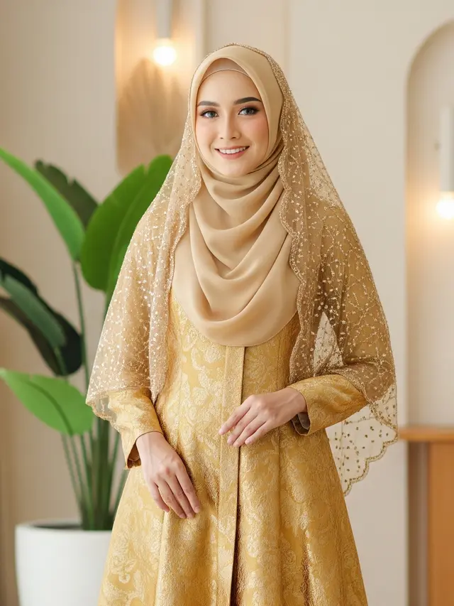 7 Gamis A-Line dengan Khimar Layer, Bikin Penampilan Makin Modern dan Menawan