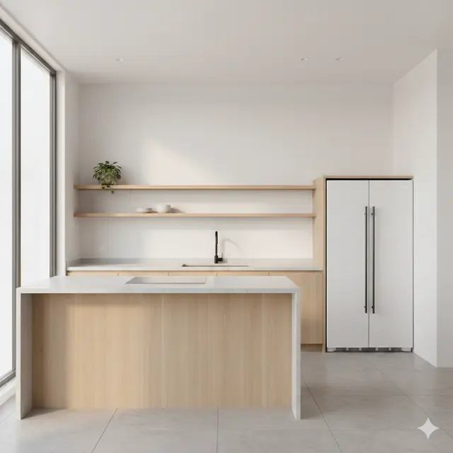 Model Dinding Dapur Minimalis yang Estetik (Foto: Gemini AI)