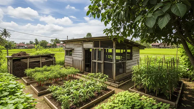 Ide Kebun Sayur dari Bekas Kandang Ayam Tidak Terpakai/Gemini AI