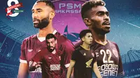 PSM Makassar - Everton Nascimento, Yuran Fernandes, Ananda Raehan dan Yakob Sayuri (Bola.com/Decika Fatmawaty)