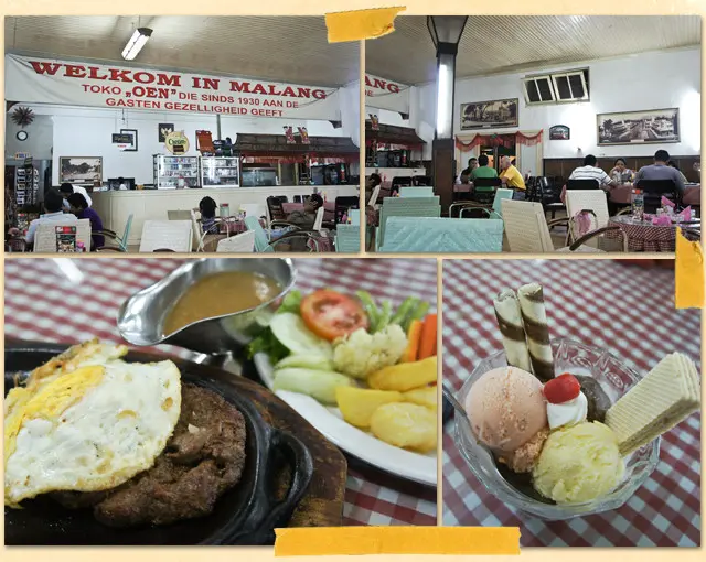 Toko Oen adalah salah satu toko es krim tua yang terkenal di Malang