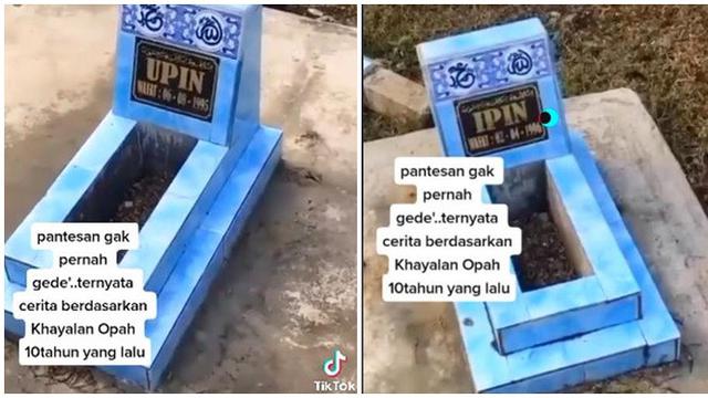 Viral Video Penemuan Makam Upin Ipin, Warganet Ramai Bercocoklogi