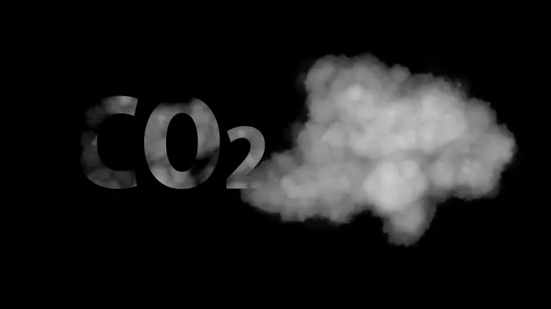 Ilustrasi Karbon Dioksida (CO2).