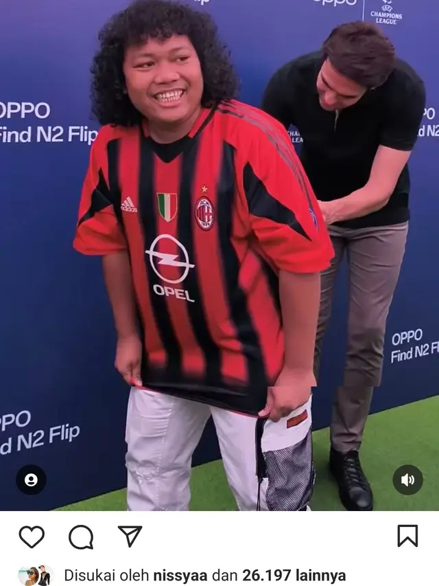 Marshel Widianto Girang Bisa Bertemu Idola Masa Kecilnya, Ricardo Kaka Sang Pemain Legendaris AC Milan 