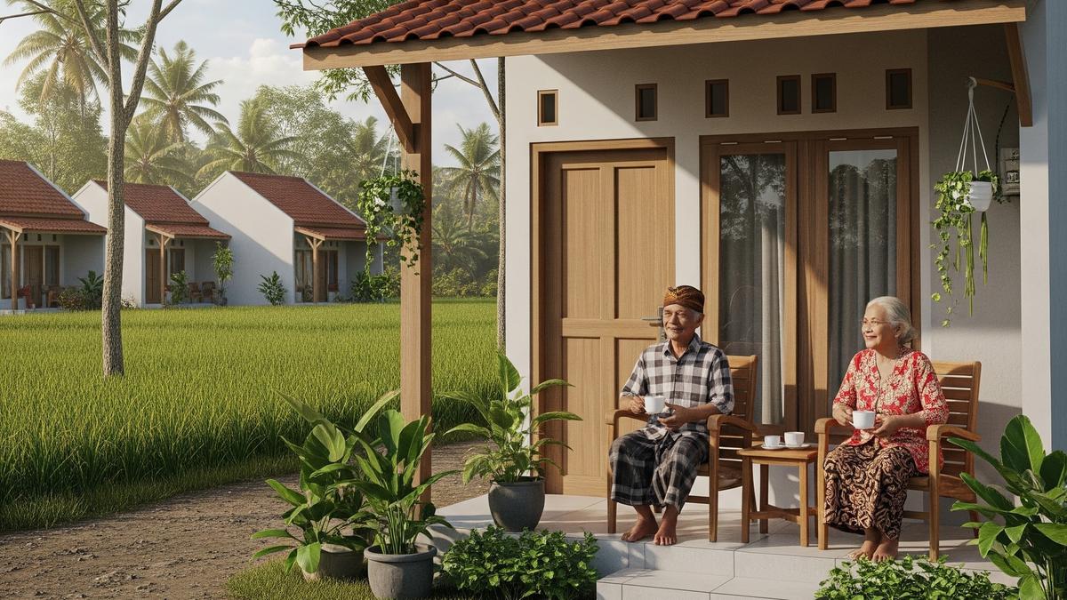 7 Model Rumah Sederhana Rp50 Jutaan Bikin Orang Tua Betah di Desa