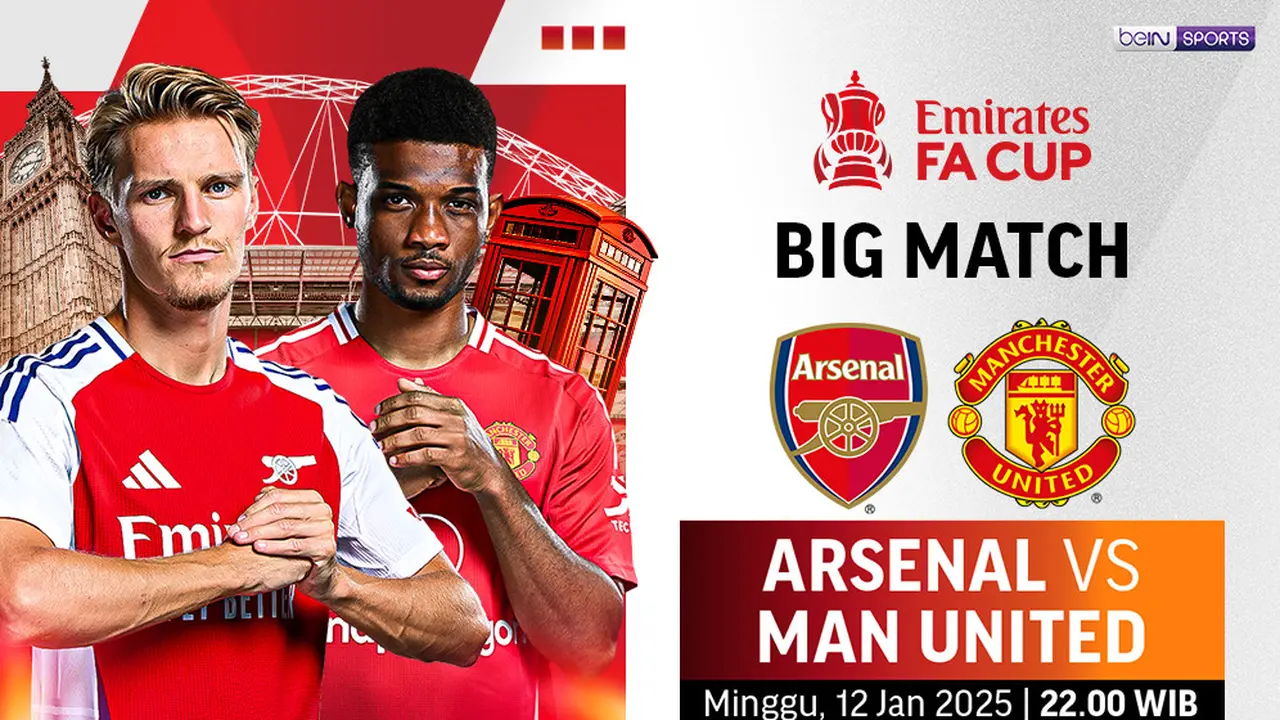 Jadwal Big Match FA Cup - 3rd Round: Arsenal vs Manchester United di Vidio