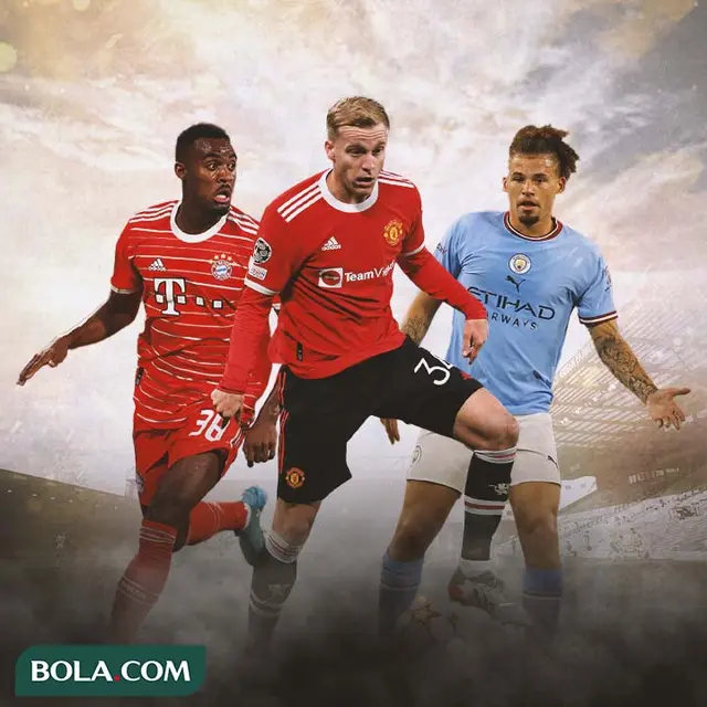 Ilustrasi - Ryan Gravenberch, Donny van de Beek, Kalvin Phillips