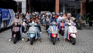 Begini Keseruan Ratusan Pengguna Yamaha Classy Menikmati Sunset di Bogor