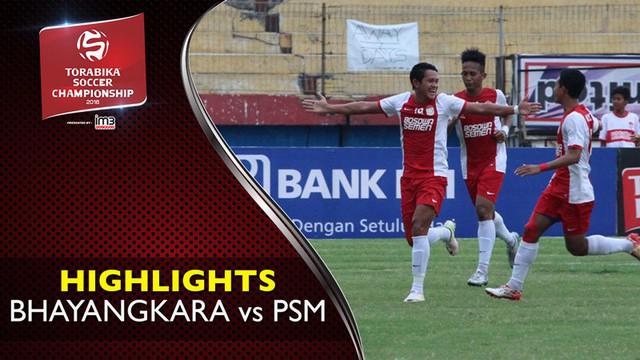 Video highlights TSC 2016 antara Bhayangkara FC vs PSM Makassar yang berakhir dengan skor 0-1 di Stadion Gelora Delta Sidoarjo.