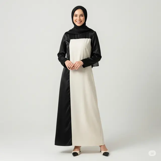 10 Model Baju Gamis Dua Warna Terbaru 2025: Inspirasi Fashion Muslim Kekinian