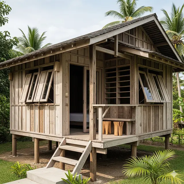 Rumah Panggung Kayu Minimalis