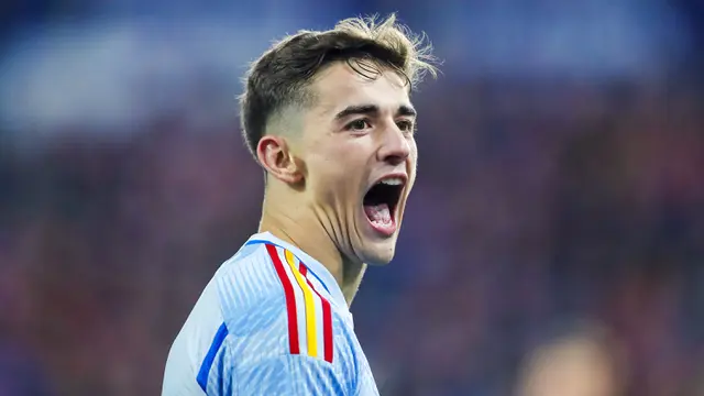 Foto: Aksi Cemerlang Gavi saat Tipiskan Asa Haaland Cs Lolos ke Putaran Final Euro 2024