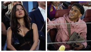 Dunia maya digegerkan dengan pertemuan antara pemain Barcelona, Lamine Yamal dan penyanyi Olivia Rodrigo pada laga bertajuk El Clasico pada Minggu (10/05/2026). (Foto kolase: AFP dan AP Photo)