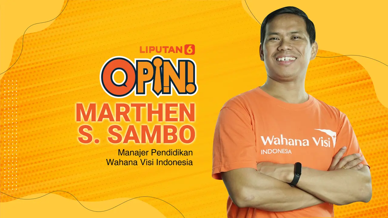 Marthen S. Sambo, Manajer Pendidikan Wahana Visi Indonesia mengungkapkan opininya di Hari Guru Nasional 2024.
