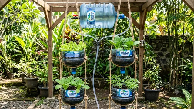 Ide Galon Bekas Jadi Pot Sayur Gantung/AI Generated