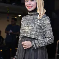 Indah Nevertari di press conference dan launching single 'Rabbana' (Nurwahyunan/Bintang.com)